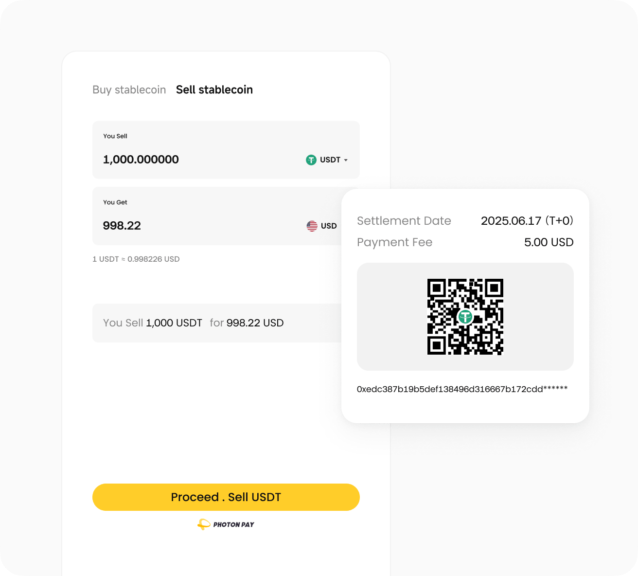 stablecoin checkout SDK