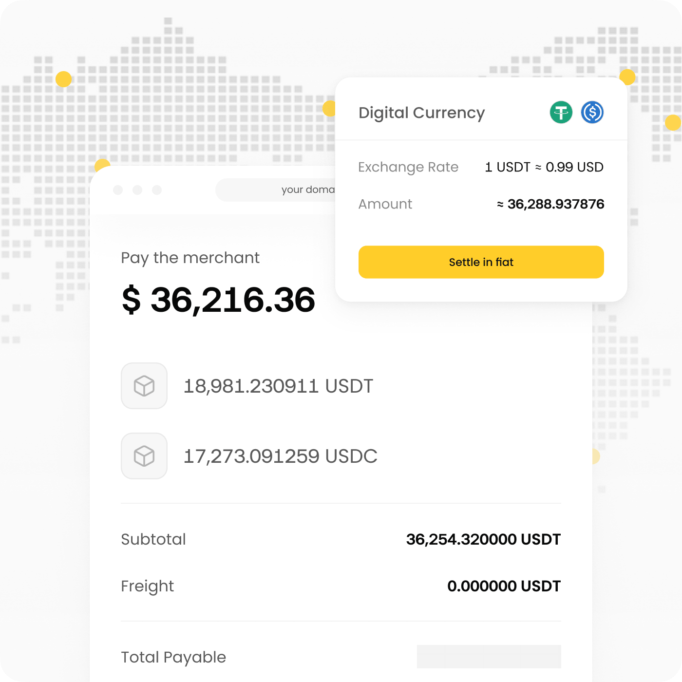 one-click stablecoin checkout